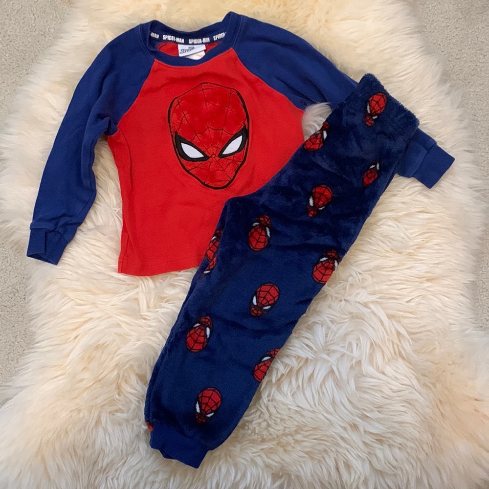 Marvel Spiderman 2T-3T Toddler Fleece Pajamas